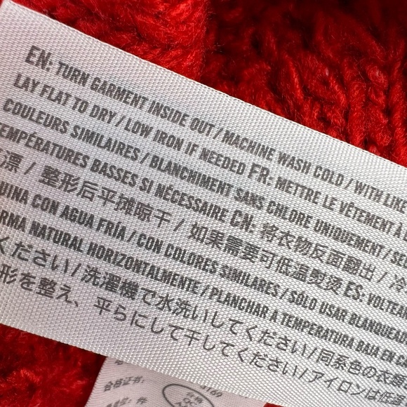 Abercrombie & Fitch Red Sweater Womens XS Cable Knit Fisherman Christmas Holiday - Picture 9 of 9